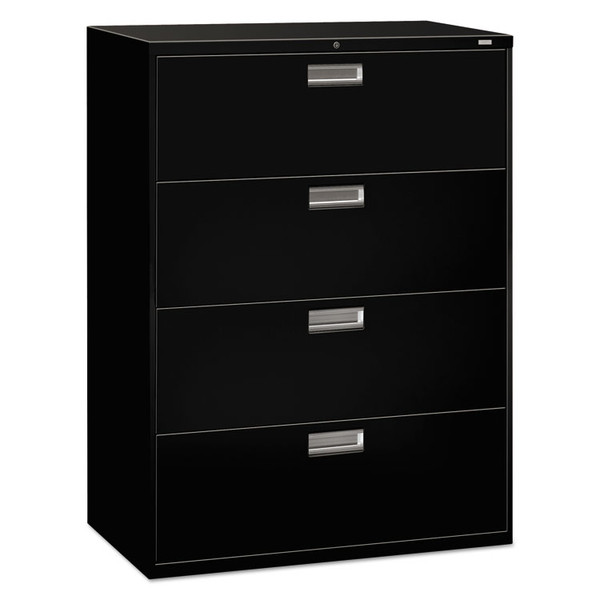Brigade 600 Series Lateral File, 4 Legal/Letter-Size File Drawers, Black, 42" x 18" x 52.5 [SKU: HON694LP]