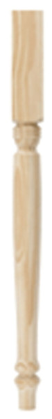 Waddell 2921 Table Leg, 29 in H, 2-1/4 in W, Pine Wood, Beige, Smooth Sanded [SKU: ORG4354767]