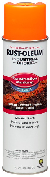 Industrial Choice M1400 System 264697 Construction Marking Paint, Fluorescent Orange, 17 oz, Aerosol Can [SKU: ORG7405111]