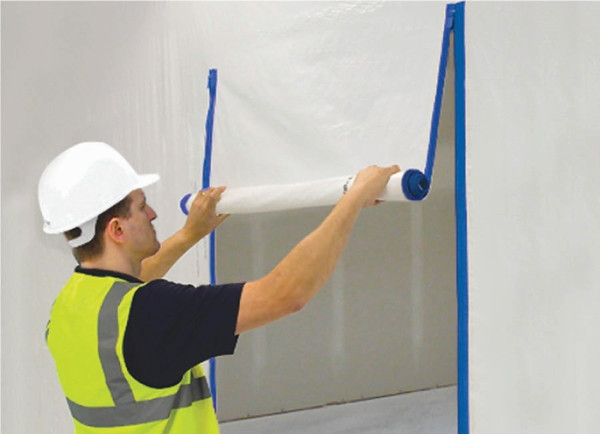 SURFACE SHIELDS Zip N Close ZC02 Zipper, Self-Adhesive, 7 ft L, 3 in W, Polyester, Blue [SKU: ORG6308092]