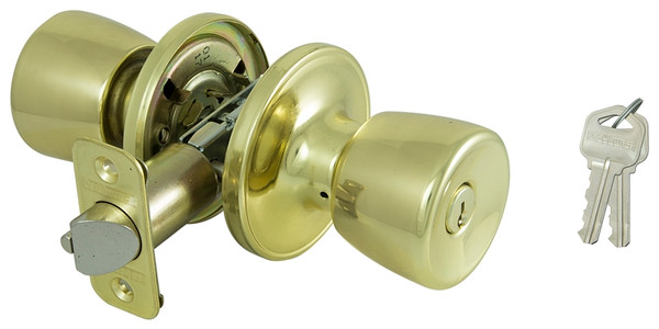 ProSource Entry Knob Lockset, Tulip, PB, KA3, BX PK [SKU: ORG5516190]