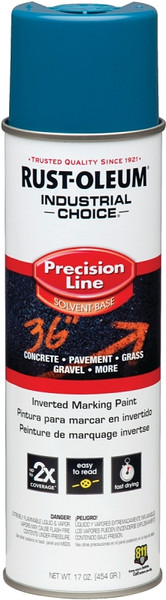 RUST-OLEUM INDUSTRIAL CHOICE 203022 Marking Paint, Semi-Gloss, APWA Caution Blue, 17 oz, Aerosol Can [SKU: ORG6190169]