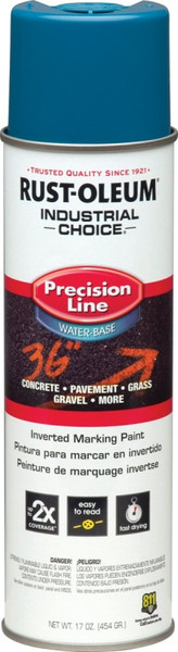 RUST-OLEUM INDUSTRIAL CHOICE 203031 Marking Paint, APWA Caution Blue, 17 oz, Aerosol Can [SKU: ORG1928209]