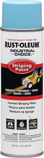 RUST-OLEUM INDUSTRIAL CHOICE 1627838 Inverted Striping Paint, Flat/Matte, Blue, 18 oz, Aerosol Can [SKU: ORG6873525]