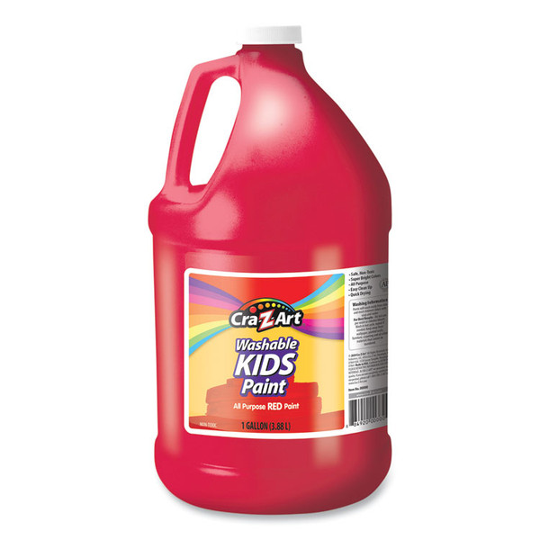 Washable Kids Paint, Red, 1 gal Bottle [SKU: CZA760052]