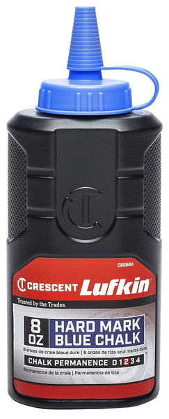 Crescent Lufkin HardMark Series CB08BA Advanced Chalk Refill, Blue, 8 oz Bottle [SKU: ORG7411184]