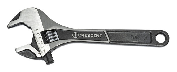Crescent ATWJ28VS Adjustable Wrench, 8 in OAL, 1-1/8 in Jaw, Alloy Steel, Black Phosphate [SKU: ORG7399520]