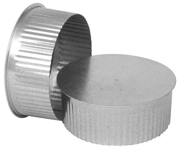 Imperial GV0734 Round End Cap, 5 in Connection, Galvanized [SKU: ORG1639848]