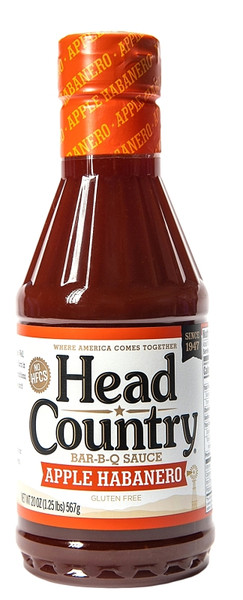 Head Country HC420 BBQ Sauce, Apple Habanero Flavor, 20 oz [SKU: ORG2371698]