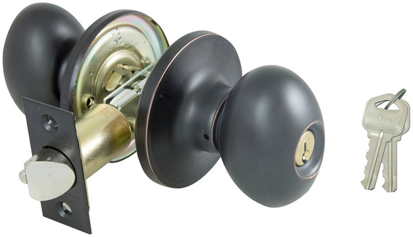 ProSource Entry Knob Lockset, TYL Tubular, Bronze [SKU: ORG6997639]