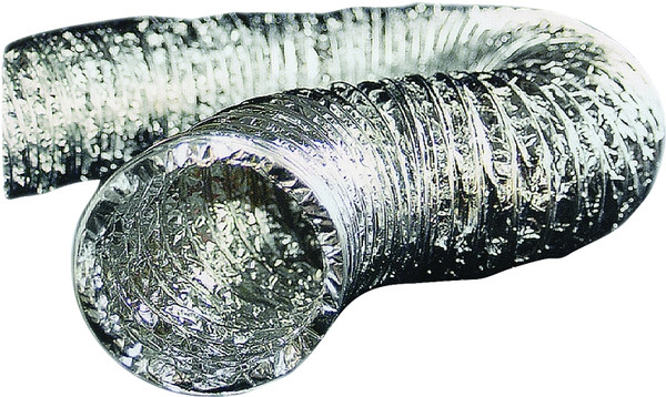 BUILDER'S BEST 010793 Flexible Dryer Transition Duct, 8 ft L, Aluminum/Polyester, Silver [SKU: ORG5096284]