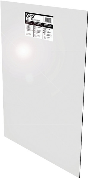 OPTIX 11G0018A Flat Sheet, 24 in L, 18 in W, 0.1 in Thick, Clear [SKU: ORG6501969]