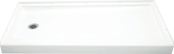 Sterling Ensemble 72171110-0 Shower Base, 60 in L, 30 in W, 5 in H, Vikrell, White, Alcove Installation, 3-5/16 in Drain [SKU: ORG7123300]