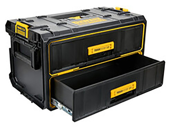 DeWALT ToughSystem 2.0 DWST08320 Tool Box, 25 lb, Polypropylene, Black, 12-3/5 in H x 12-1/3 in W Outside, 2-Drawer [SKU: ORG7524168]