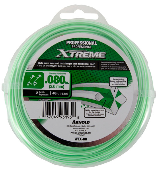 Arnold Xtreme Professional WLX-80 Trimmer Line, 0.08 in Dia, 40 ft L, Monofilament [SKU: ORG4017059]