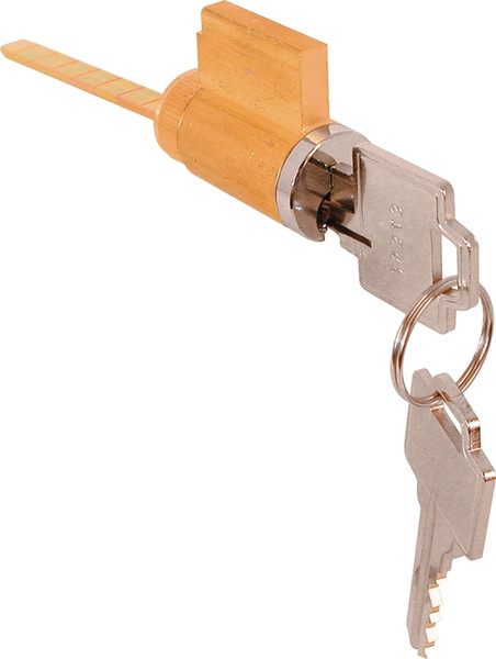 Prime-Line E 2000 Cylinder Lock, Alike Key, Brass, Chrome, 1-1/4 in Thick Door [SKU: ORG0174581]