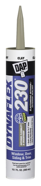 DAP 18416 Premium Sealant, Clay, 1 day Curing, 40 to 100 deg F, 10.1 oz Cartridge [SKU: ORG6982664]