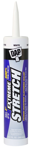 DAP 18715 Elastomeric Sealant, White, 1 day Curing, 40 to 100 deg F, 10.1 oz Cartridge [SKU: ORG7197114]
