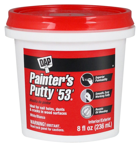 DAP 12240 Painter's Putty, Paste, Musty, White, 0.5 pt Tub [SKU: ORG7369788]