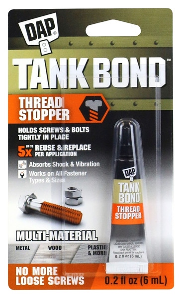 DAP 7079800167 Thread Stopper, Orange, Liquid, 0.2 oz Tube [SKU: ORG8301285]