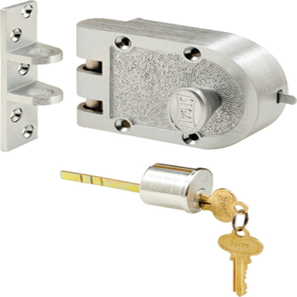 Prime-Line SE 15323 Deadbolt, Keyed Different Key, Bronze, Brushed Chrome, Segal Keyway [SKU: ORG1229921]