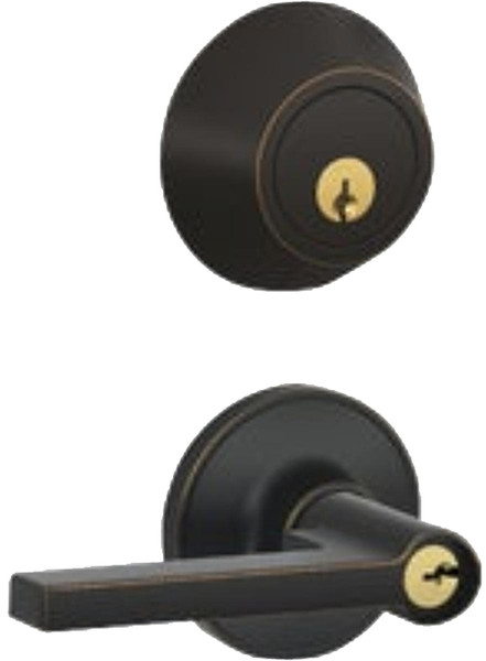 Dexter JC60VSOL716 Deadbolt Lock Combo, Grade 3 Grade, Lever Handle, Keyed Key, Aged Bronze, 2-3/8, 2-3/4 in Backset [SKU: ORG3075298]
