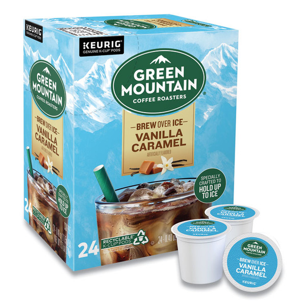 Vanilla Caramel Brew Over Ice Coffee K-Cups, 24/Box [SKU: GMT9028]
