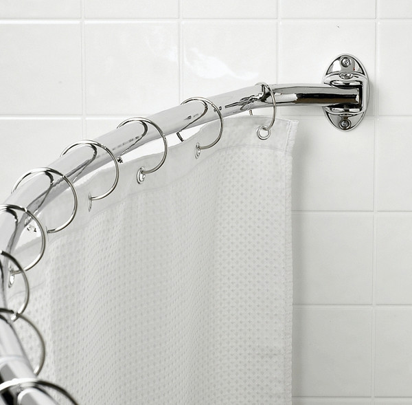 Zenna Home 35603SS06/35601SS Shower Rod, 60 to 72 in L Adjustable, 1 in Dia Rod, Aluminum, Chrome [SKU: ORG6807226]