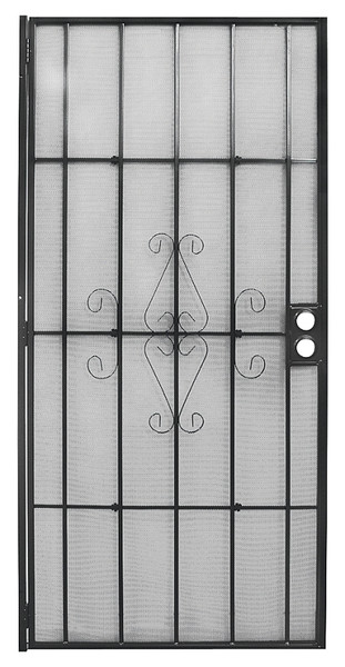Precision Regal Series 3818BK3068 Door Screen, 80 in L, 36 in W, Steel, Black [SKU: ORG9346842]