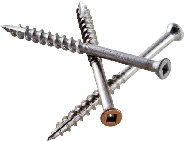 Simpson Strong-Tie S07C300FBP Deck Screw, #7 Thread, 3 in L, Coarse Thread, Trim Head, Square Drive, Type 17 Point [SKU: ORG0712513]