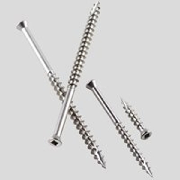 Simpson Strong-Tie S07300FB1 Deck Screw, #7 Thread, 3 in L, Coarse Thread, Trim Head, Square Drive, Type 17 Point, Steel [SKU: ORG6254247]