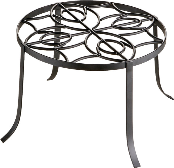 Landscapers Select W52873-3L Planter Stand, 12 in OAW, 8-1/2 in OAH, Iron, Black, Powder-Coated [SKU: ORG2870616]
