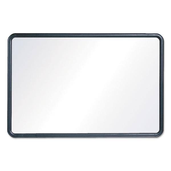 Contour Dry-Erase Board, Melamine, 24 x 18, White Surface, Black Frame [SKU: QRT7551]