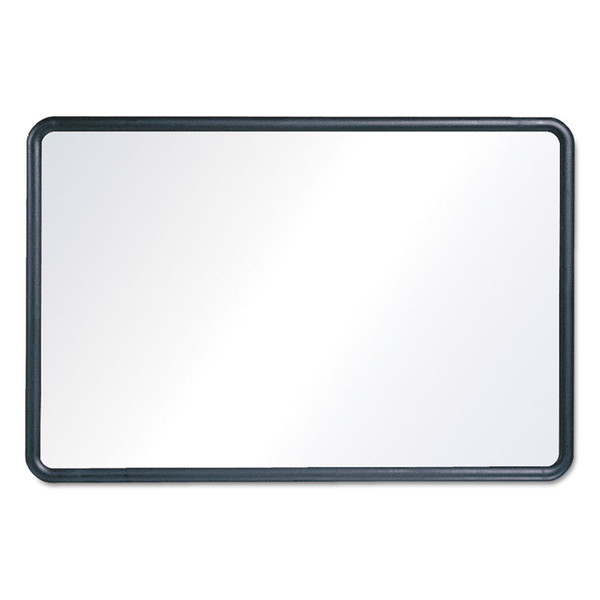 Contour Dry-Erase Board, Melamine, 48 x 36, White Surface, Black Frame [SKU: QRT7554]