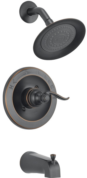 DELTA Windemere Monitor 14 Series 144996C-OB Tub and Shower Set, 1.75 gpm Showerhead, 1 Spray Settings, 1-Handle, Brass [SKU: ORG8705436]