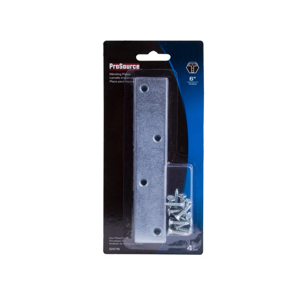 ProSource MP-Z06-C4PS Mending Plate, 6 in L, 1-1/8 in W, Steel, Screw Mounting [SKU: ORG0243196]