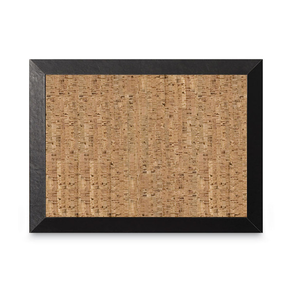 Natural Cork Bulletin Board, 36x24, Cork/Black [SKU: BVCSF0722581012]
