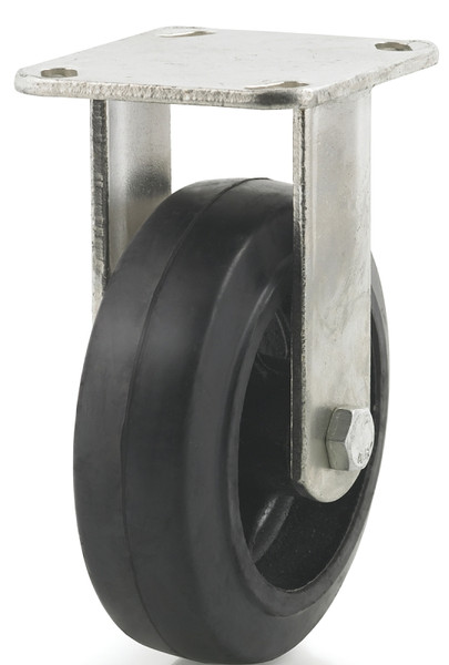 DH CASTERS C-MHD5MRR Rigid Caster, 5 in Dia Wheel, 2 in W Wheel, Rubber Wheel, 400 lb [SKU: ORG5147392]