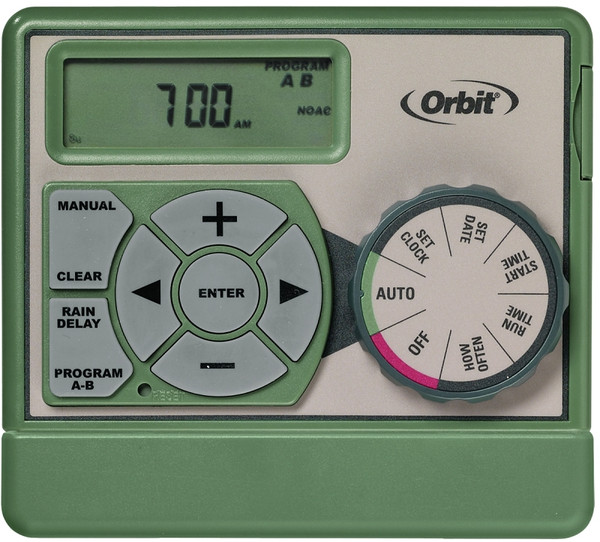 Orbit 57596 Indoor Sprinkler Timer, 120 V, 6 -Zone, 2 -Program, 1 to 99 min Cycle, LCD Display [SKU: ORG8573370]