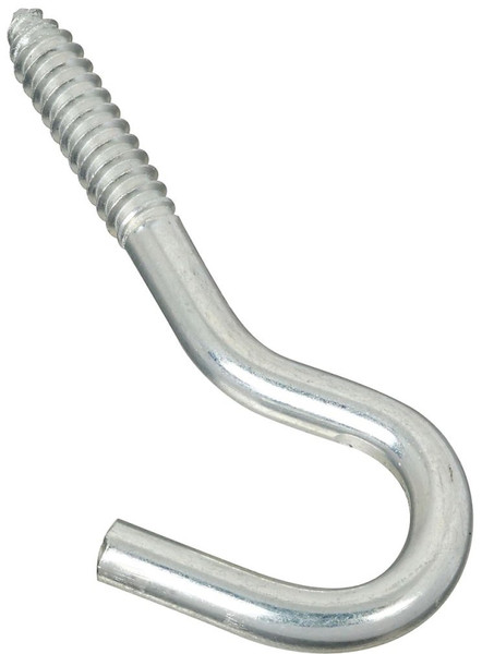 National Hardware 2156BC Series N220-889 Screw Hook, 3/8 in Opening, 4-7/8 in L, Steel, Zinc [SKU: ORG1138023]