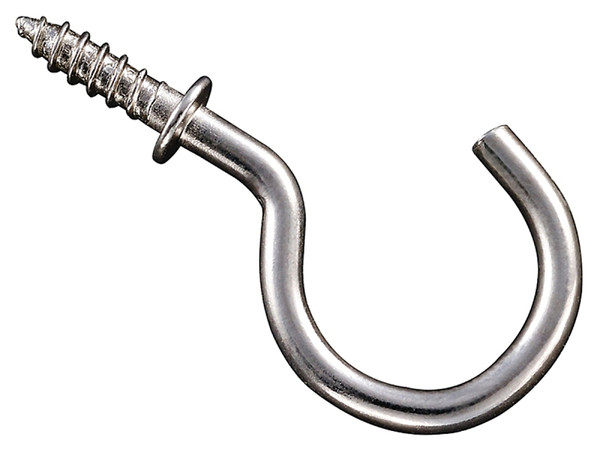 National Hardware N119-730 Cup Hook, Steel, Nickel [SKU: ORG7183361]