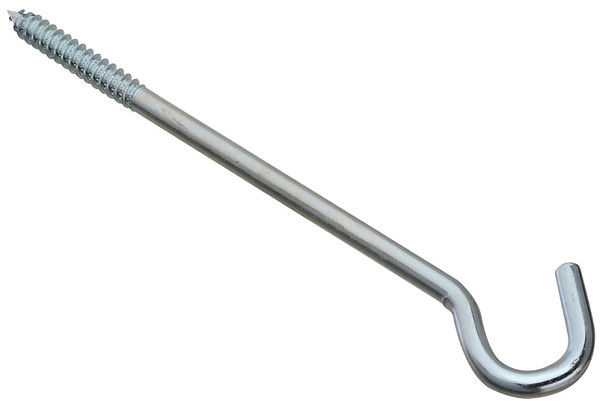 National Hardware 2156BC Series N221-002 Screw Hook, 3/8 in Opening, 10 in L, Steel, Zinc [SKU: ORG3003258]