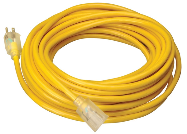 CCI 025878802 Extension Cord, 12 AWG Cable, 25 ft L, 15 A, 125 V, Yellow [SKU: ORG4665907]