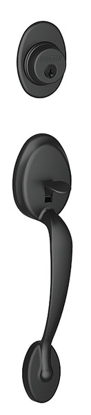 Schlage F Series F58 PLY 622 Exterior Handleset, AAA Grade, Different Key, Forged Brass, Matte, 2-3/8, 2-3/4 in Backset [SKU: ORG8814436]