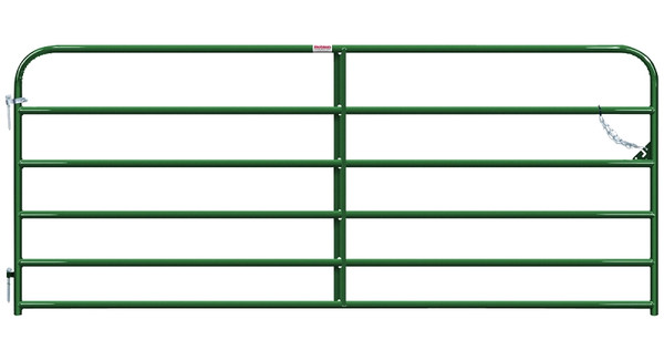 Behlen Country 40130102 Utility Gate, 10 ft W Gate, 50 in H Gate, 20 ga Frame Tube/Channel, Green [SKU: ORG8983363]