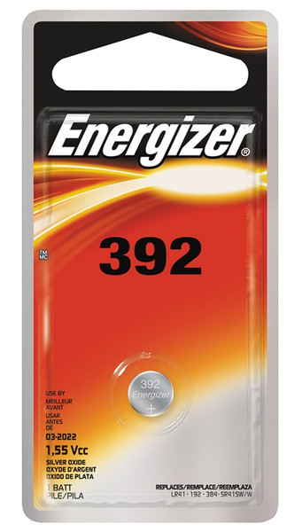 Energizer 392BPZ Coin Cell Battery, 1.5 V Battery, 44 mAh, 392 Battery, Silver Oxide [SKU: ORG8455206]