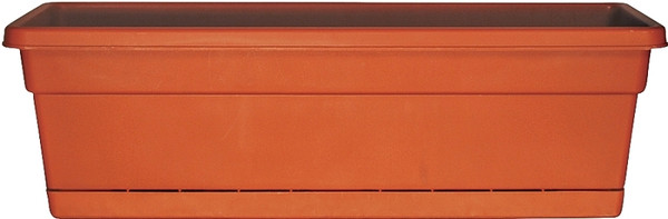 Southern Patio WB3012TC Window Box Planter, 29-3/4 in W, 8 in D, Plastic, Terracotta [SKU: ORG2363729]