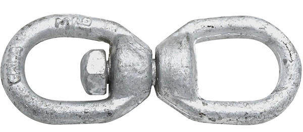 National Hardware 3252BC Series N247-775 Chain Swivel, 3/16 in Trade, 700 lb Working Load, Steel, Galvanized [SKU: ORG7181662]