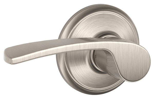 Schlage F Series F10MER619 Passage Lever, Zinc, Satin Nickel [SKU: ORG8253650]