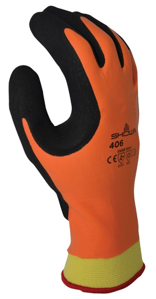 SHOWA 406XL-09.RT Insulated Gloves, XL, Orange [SKU: ORG1047109]